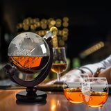 Geschenkset Weltkarte — Flasche und Whiskyglas