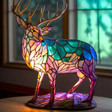 Sandlampe mit Hirschmotiv