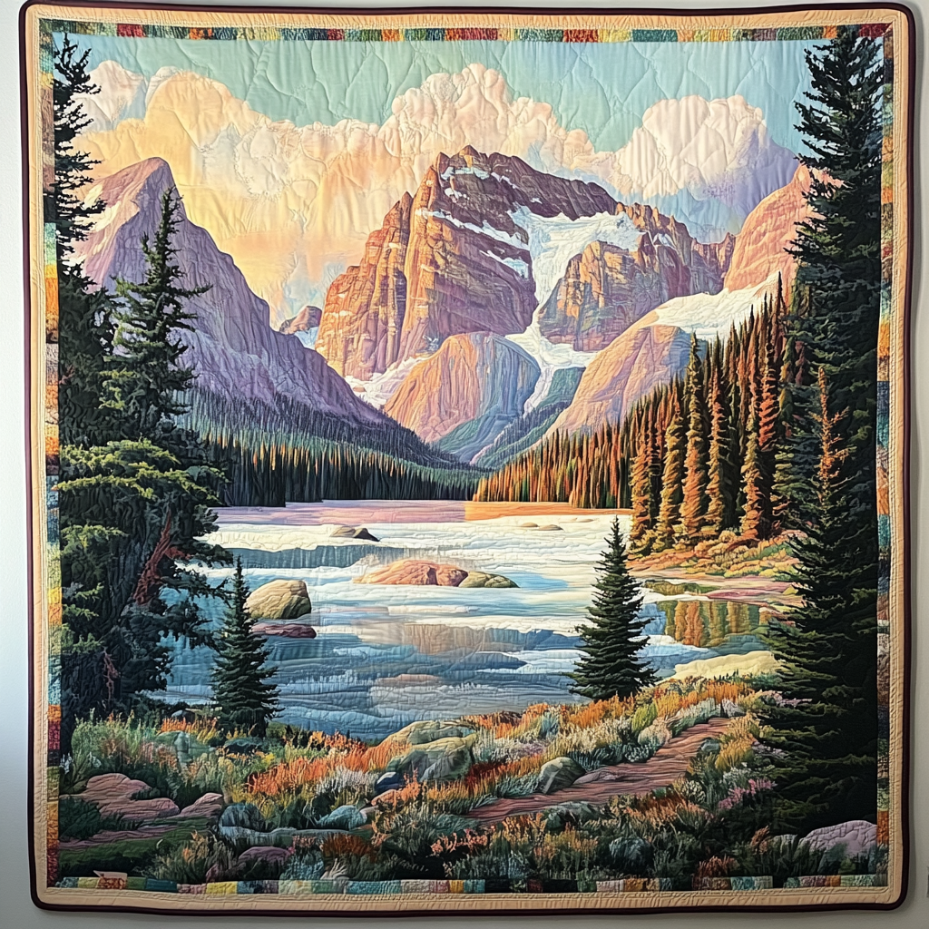 Lotte - Textile Wandkunst Natur der Alpen