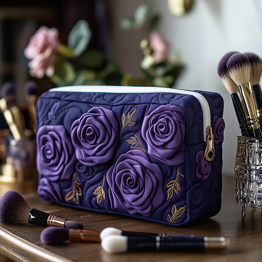 Jara - Gewattete Kulturtasche Amethystblume