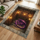 Isa - Dekorativer Teppich Drache Amethyst