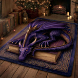 Nina - Dekorativer Teppich Drache Verzaubert in Amethyst