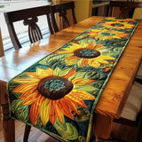 Gesteppte Tischdecke - Sonnenblumengarten