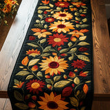 Gesteppte Tischdecke - Herbstsonnenblumen