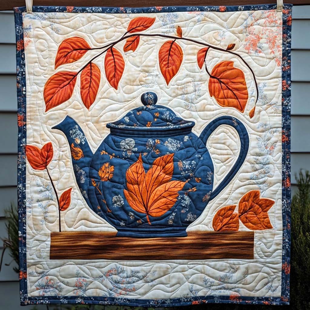 Geertje - Gewattete Decke Kunstquilt für den Herbst