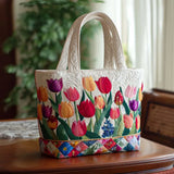 Gewattete Tasche - Tulpengarten