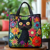 Gefütterte Tasche - Verzauberte Schwarze Katze
