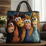 Handgefertigte Tote Bag - Verspielte Ponys