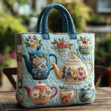 Gesteppte Tasche - Blumenmuster