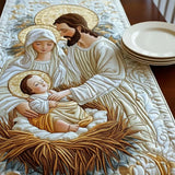 Gesteppte Tischdecke - Licht von Bethlehem