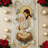 Gesteppte Tischdecke - Licht von Bethlehem