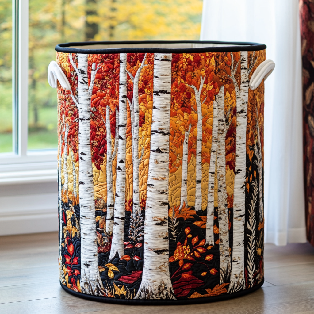 Gepolsterter Wäschekorb - Wald