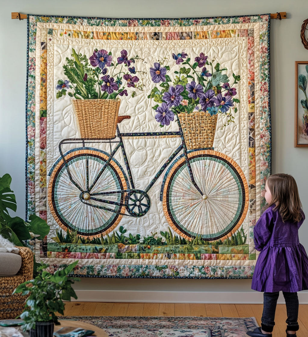 Julia - Textile Wandkunst Wand Blühende Räder