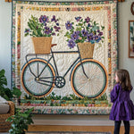 Julia - Textile Wandkunst Wand Blühende Räder