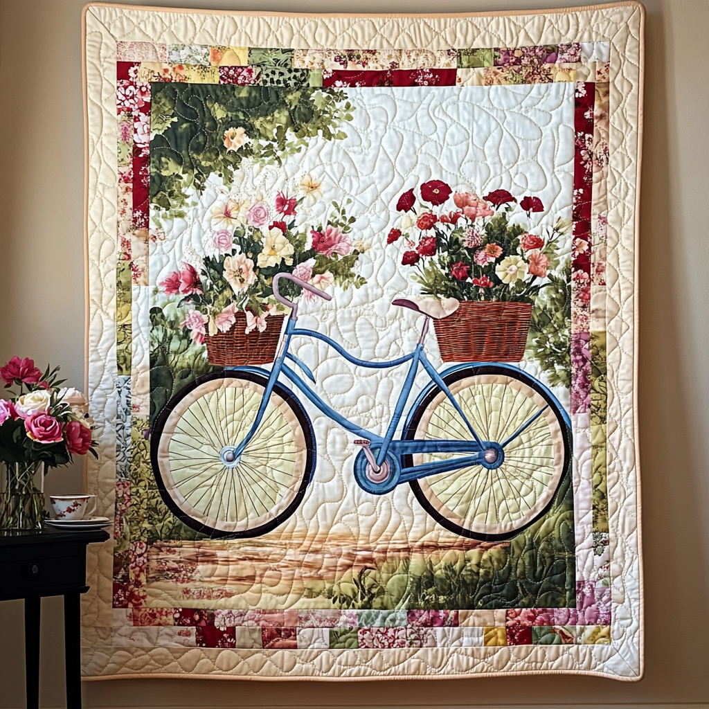 Lisa - Textile Wandkunst Blühende Räder