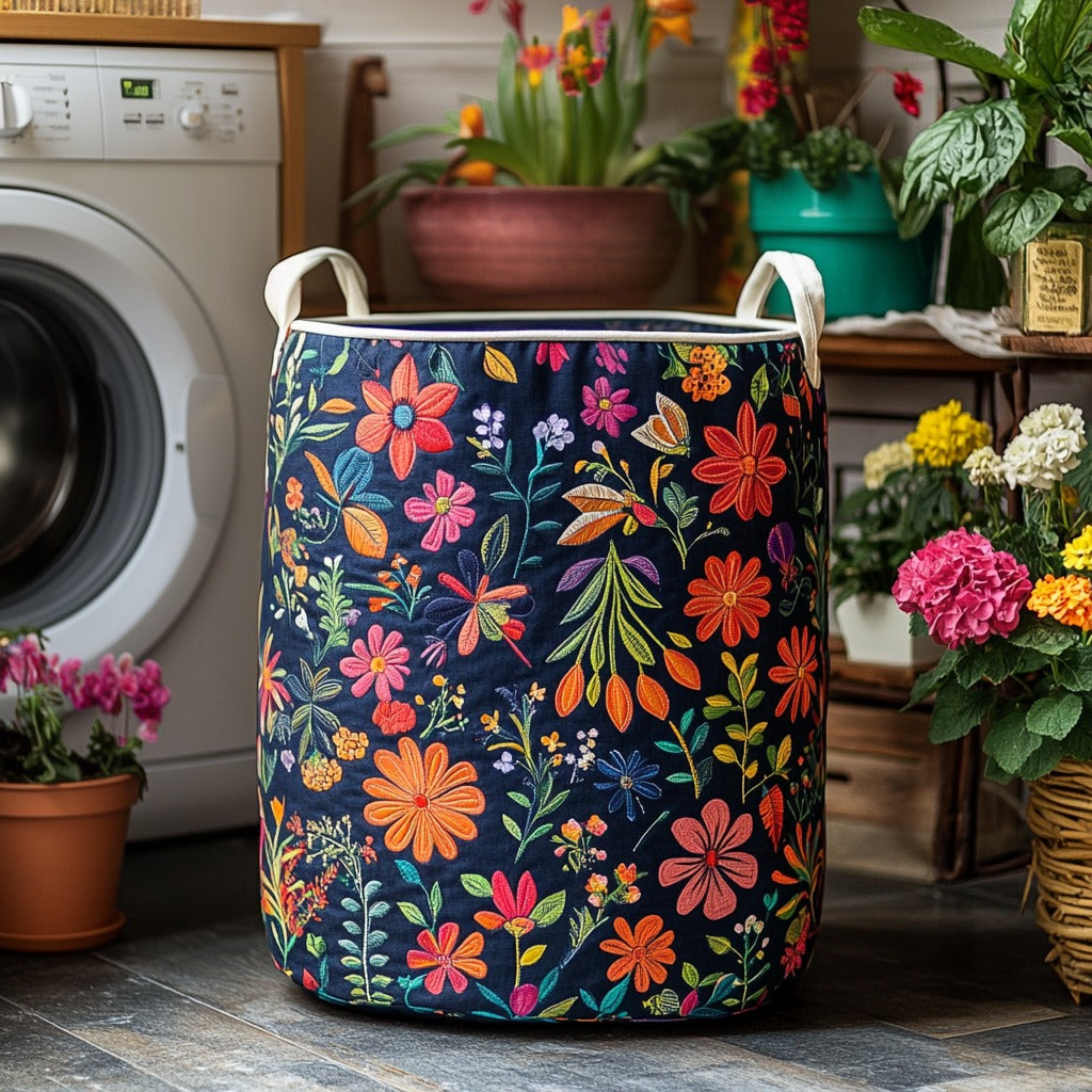 Gepolsterter Wäschekorb - Bohemian Patchwork