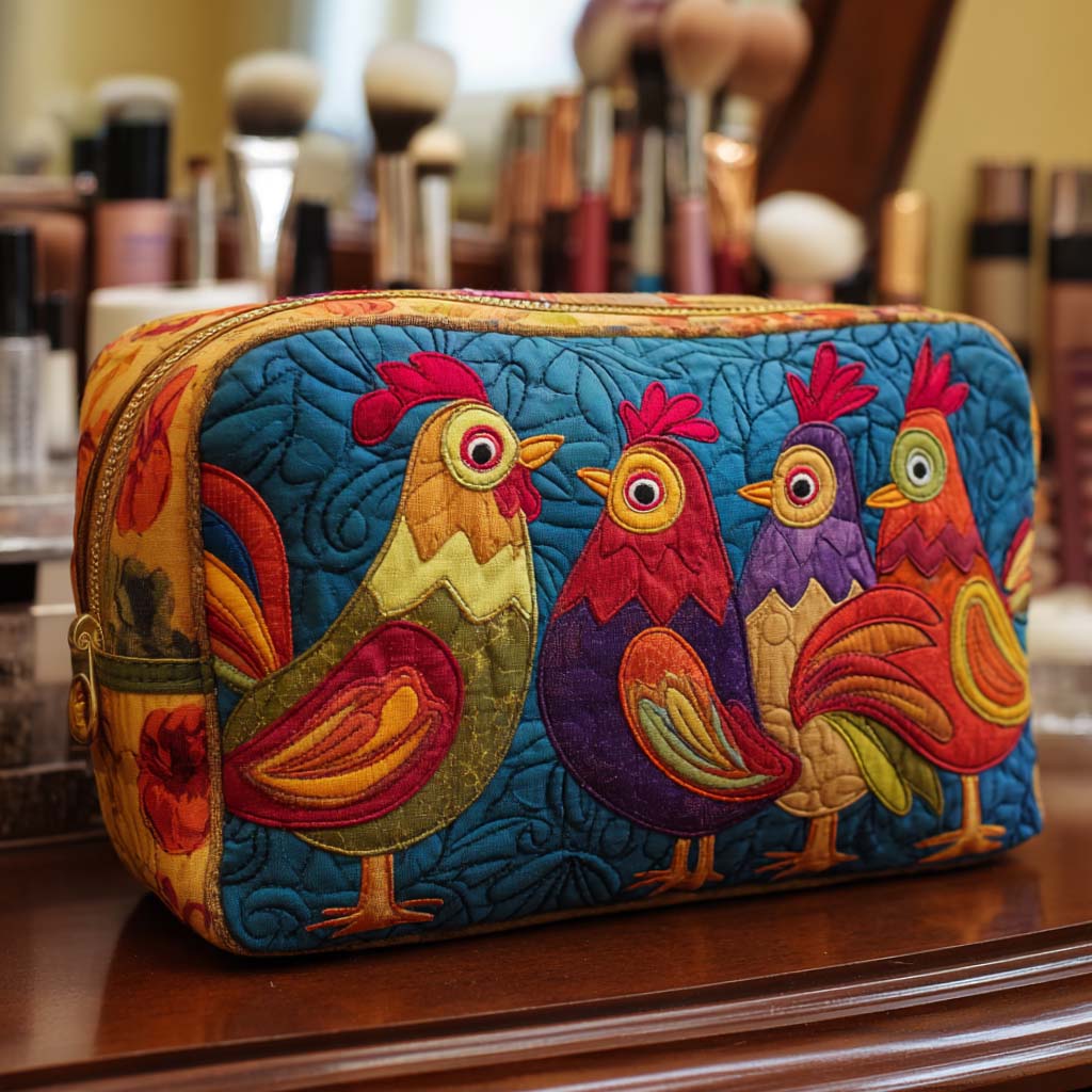Marieke - Gewattete Kulturtasche Niedliches Huhn