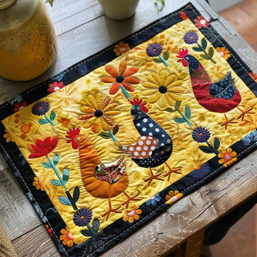 Zoë - Gewattetes Tischset Huhn