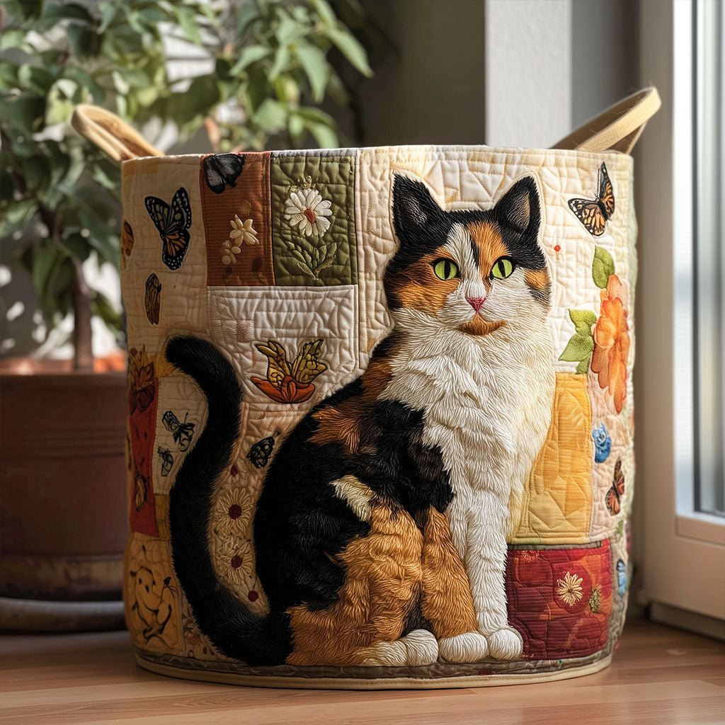 Gefütterter Wäschekorb - Träume einer Katze
