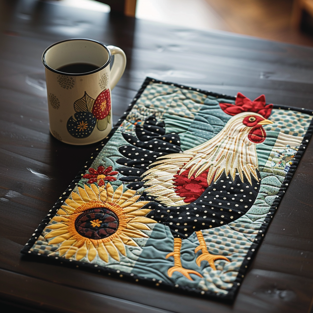 Zoë - Gewattetes Tischset Huhn
