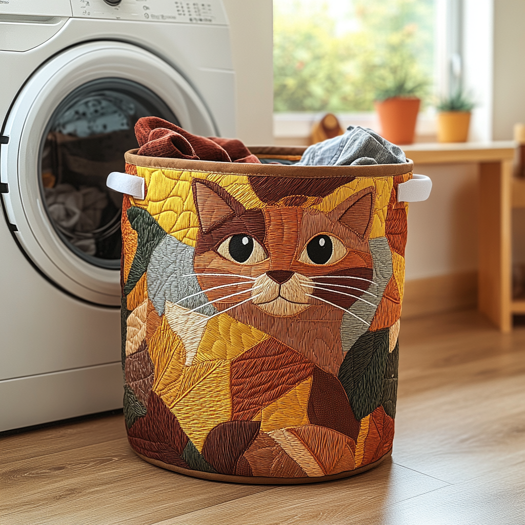 Wollener Wäschekorb - Kokon für die Katze