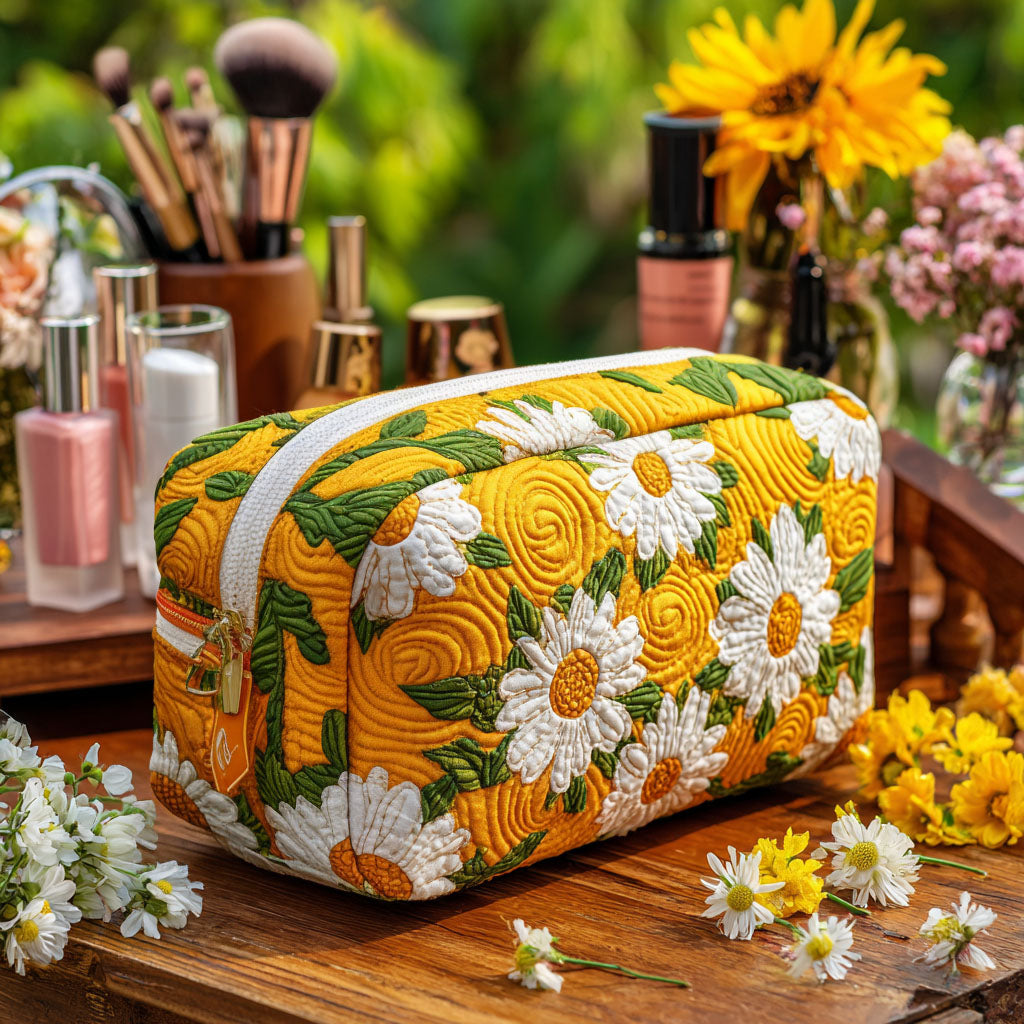Ymkje - Gewattete Kulturtasche Feine Gänseblümchen