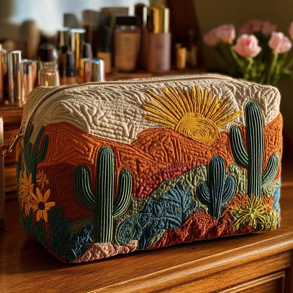 Zita - Gewattete Kulturtasche Wüstenflora