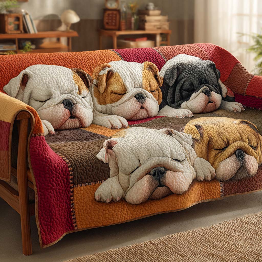 Rianne - Gewatteter Sofabezug Bulldogge