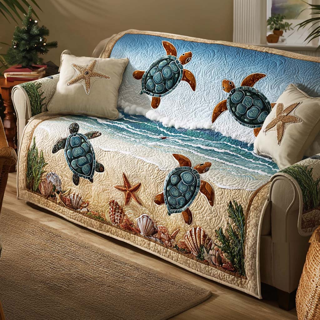 Fien - Gewatteter Sofabezug Schildkröte