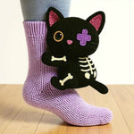 Justine - Schwarze-Katze-Socken
