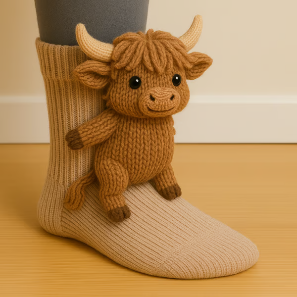 Lydie - Fellmuster-Socken