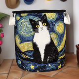 Gepolsterter Wäschekorb - Elegante Katze
