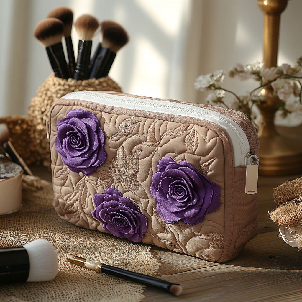 Jantien - Gewattete Kulturtasche Verzauberte Rose