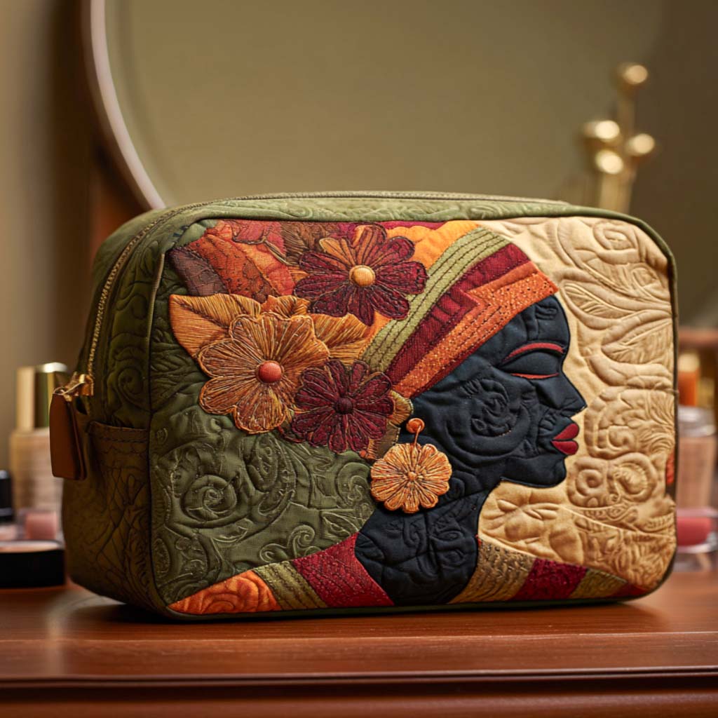 Ria - Gewattete Kulturtasche Feine Blumen