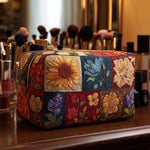 Gerda - Gewattete Kulturtasche Blumen