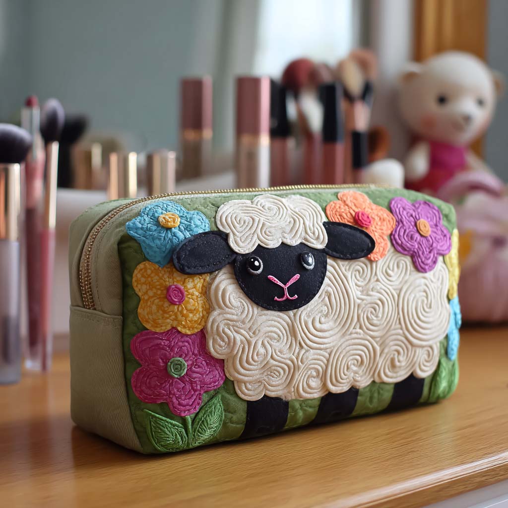 Diana - Gewattete Kulturtasche Mit Blumenmotiv