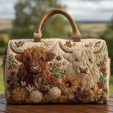 Gesteppte Reisetasche Schottisches Hochlandrind