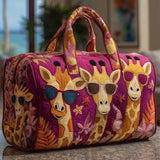 Gesteppte Reisetasche Giraffe