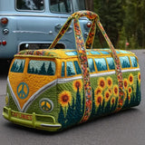 Gesteppte Reisetasche Hippie Sonnenblume