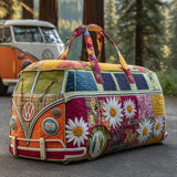 Gefütterte Reisetasche mit Blumenmuster