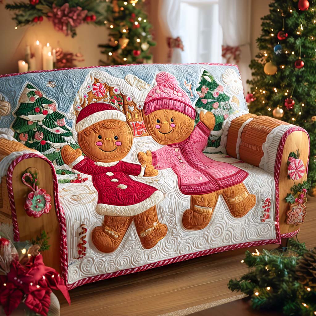 Astrid - Gewatteter Sofabezug Motiv Weihnachten