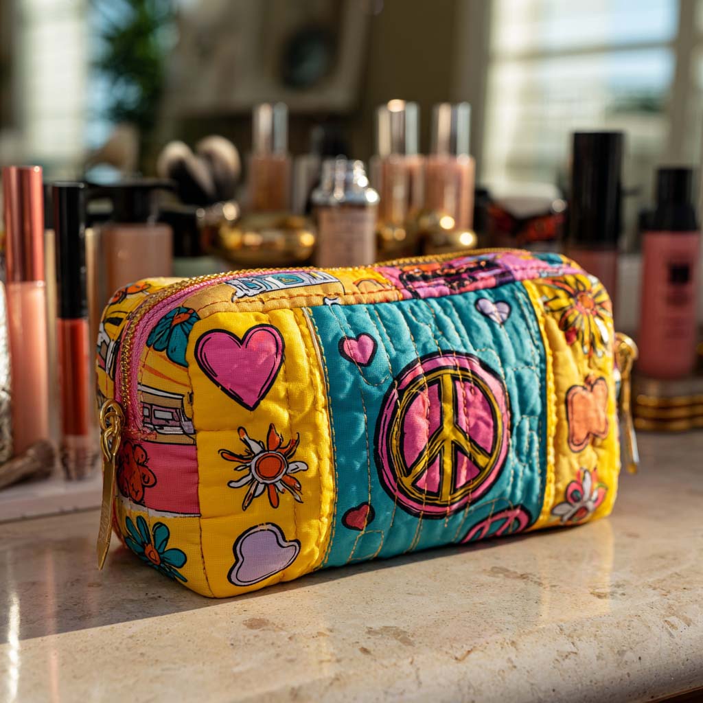 Corrie - Gewattete Kulturtasche Retro-Patchwork