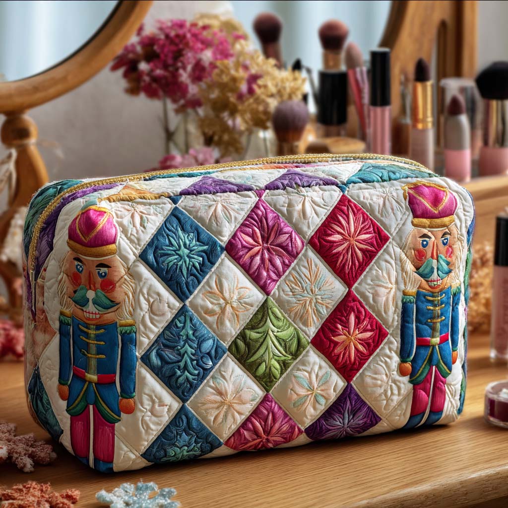 Ellen - Gewattete Kulturtasche Weihnachtssoldat