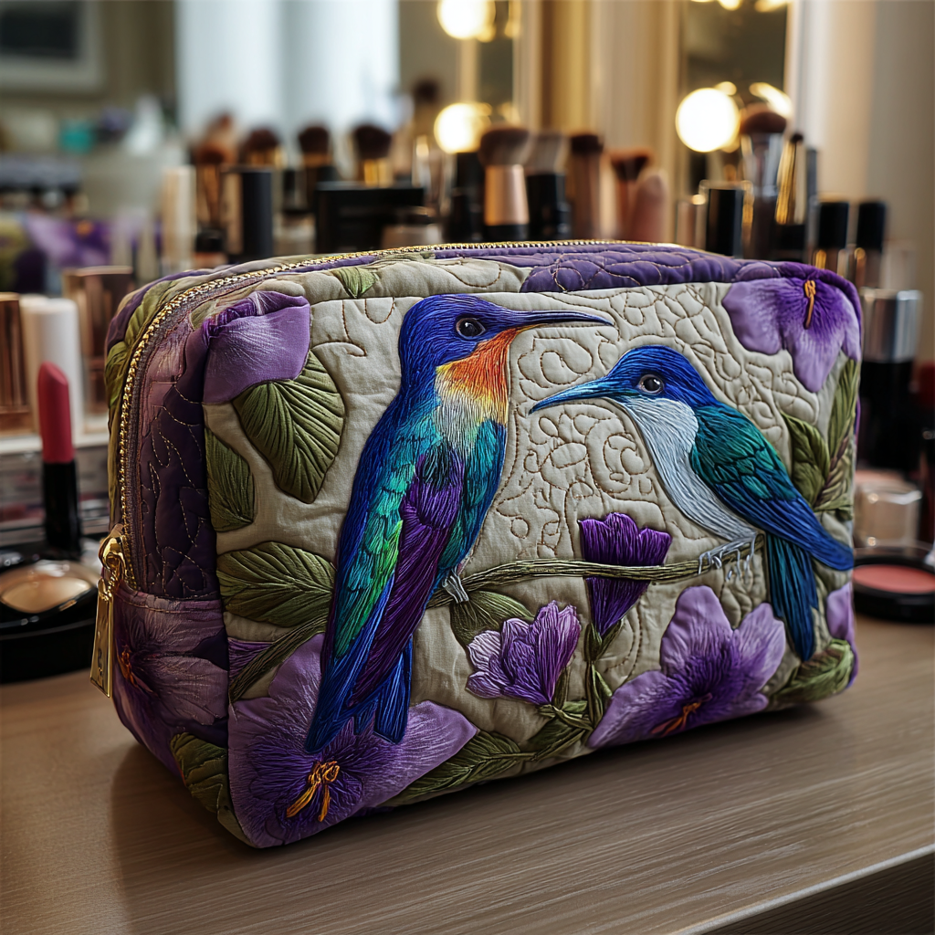 Roosmarijn - Gewattete Kulturtasche Feine Kolibris