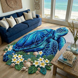 Lynn - Dekorativer Teppich Personalisiert Form von Insel Schildkröte