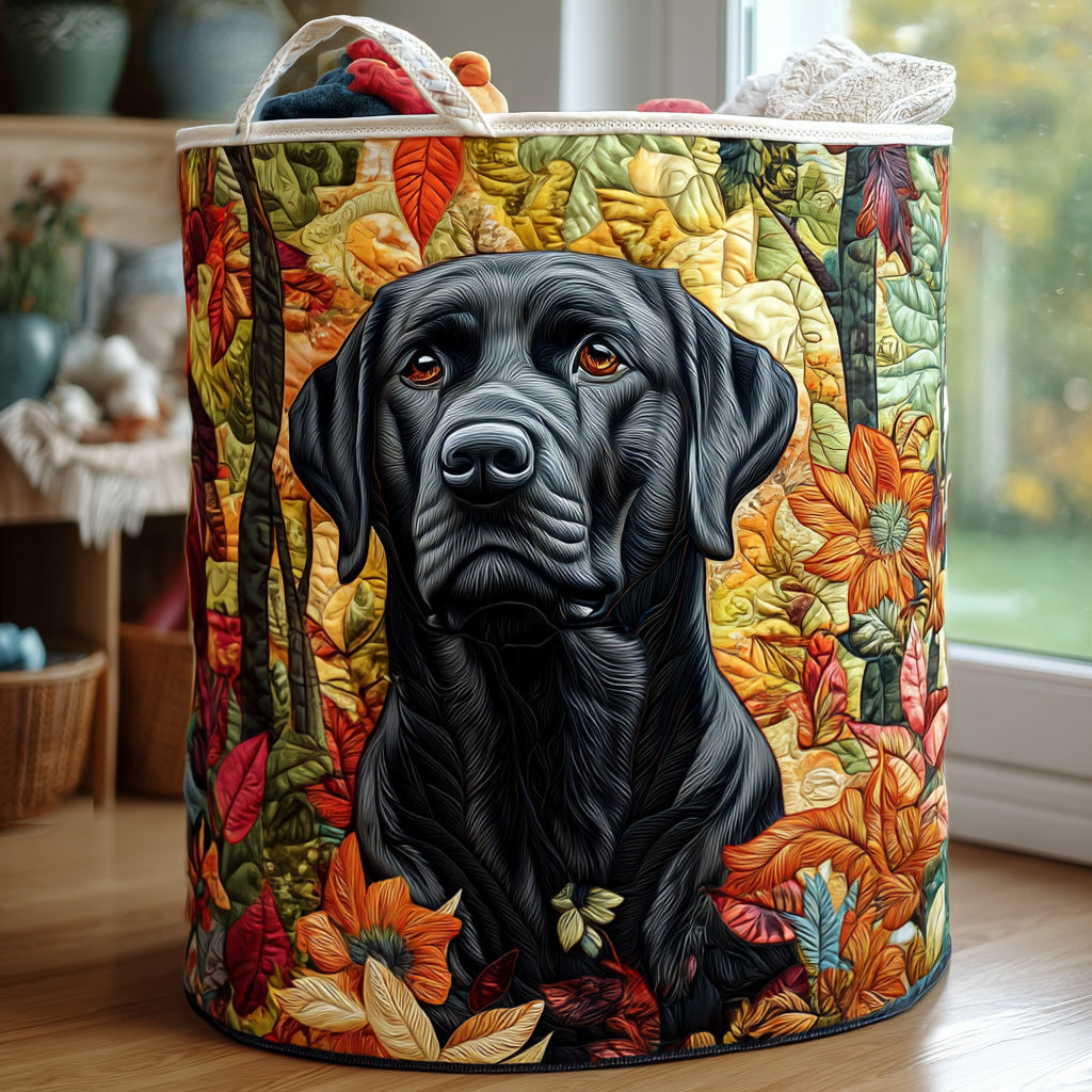 Gepolsterter Wäschekorb - Labrador-Treue