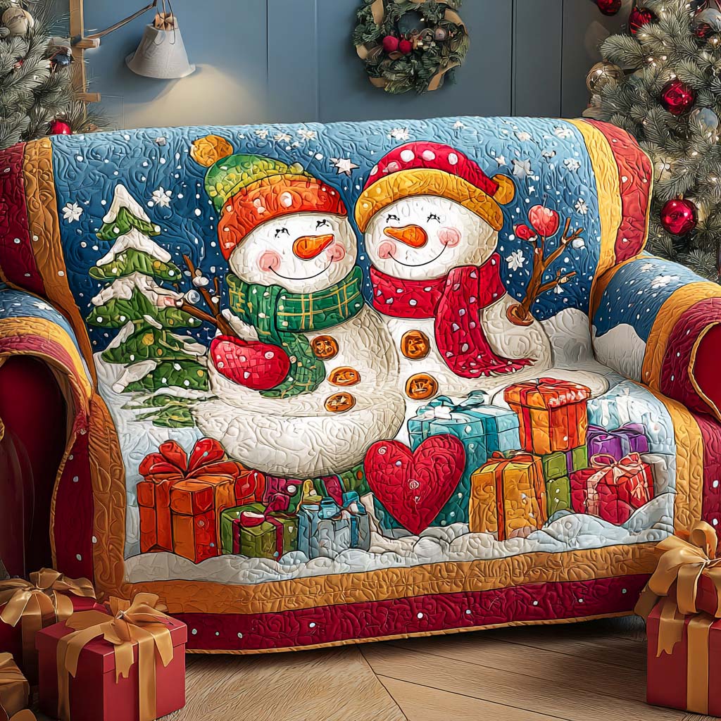 Astrid - Gewatteter Sofabezug Motiv Weihnachten