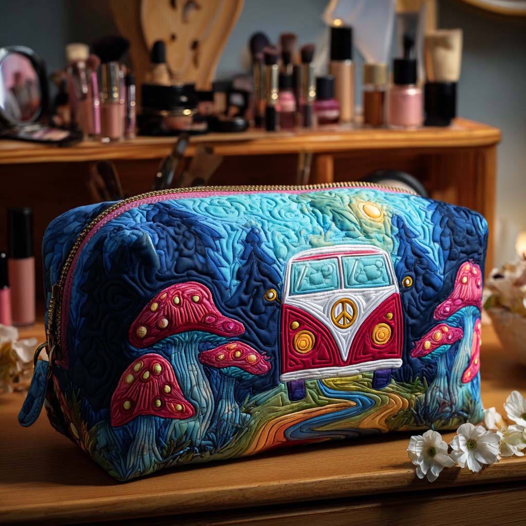Sietske - Gewattete Kulturtasche Quilt und Reisedesign im Mondlicht