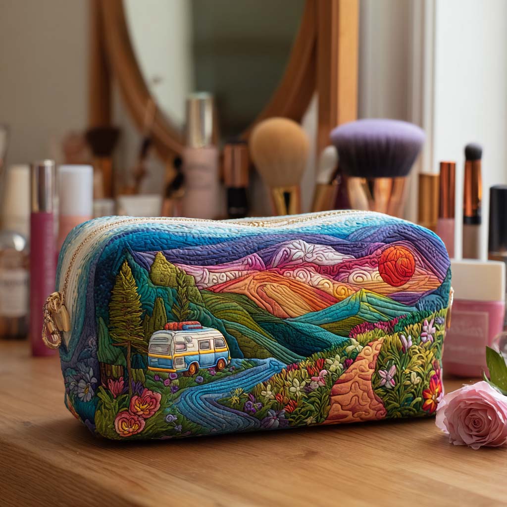 Nienke - Gewattete Kulturtasche Erleuchtete Berge