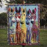 Sacha - Gewattete Decke Pony-Patchwork